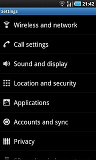 Press Call settings.