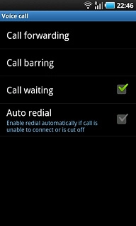 Press Call forwarding.