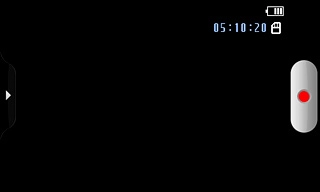 Press the record icon to start the video recorder.