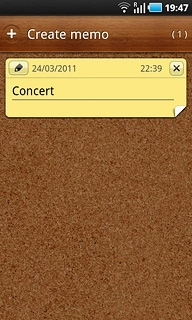 If notes have been added already:Press Create memo.