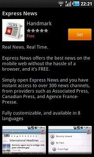 Press Get.Follow the instructions on the display to download and install the application.