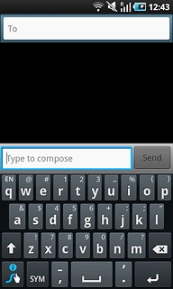 To key in more numbers or symbols:Press SYM.