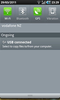 Press USB connected.