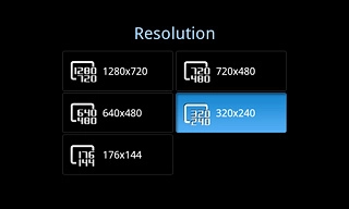 Press the required resolution.