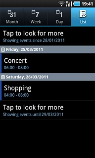 Press the required appointment to view the appointment details.