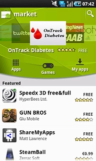 Press the search icon.