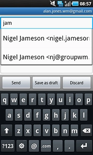 Key in the first letters of the required contact.Matching contacts are displayed.Press the required contact.