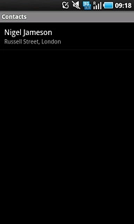 Press the required contact.