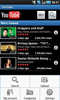 Press My account.Follow the instructions on the display to key in the required information and log on.