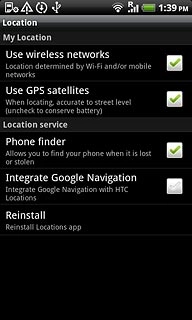 When the box next to the menu item is ticked (V), the function is turned on.