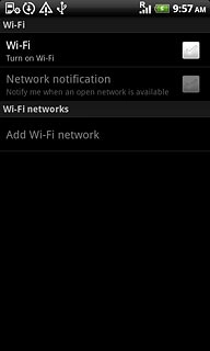 Press Wi-Fi to turn on Wi-Fi.