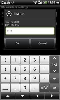 Key in your current PIN and press OK.