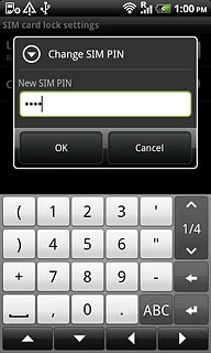 Key in a new four-digit PIN and press OK.