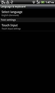 Press Select language.