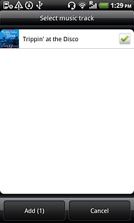 When the box next to an audio file is ticked (V), it's selected.