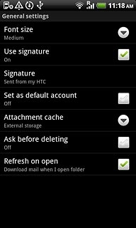 Press Set as default account to turn on the function.