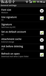 When the box next to the menu item is ticked (V), the function is turned on.