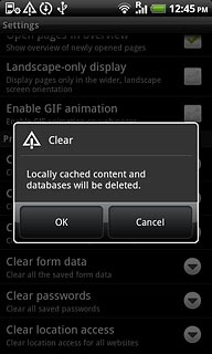 Press OK to confirm.