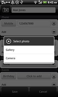To take a new picture:Press Camera.