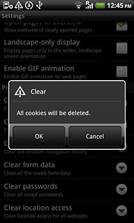 Press OK to confirm.