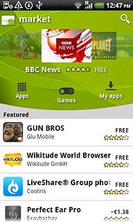 To search by category:Press Apps or Games.Go to the required category.