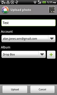 Key in text for the picture.Press Upload.