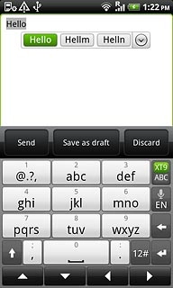 Press arrow down to see more words.