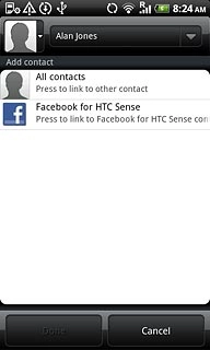 If no contacts are suggested:Press All contacts or the required social network.