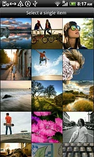 Go to the required folder.Press the required picture.