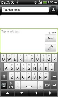 Press Tap to add text.Write the text for your text message.