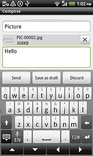 Write subject and text for your email message.Press Send.