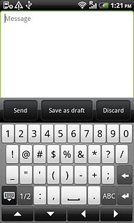 Press the required number or the required symbol.
