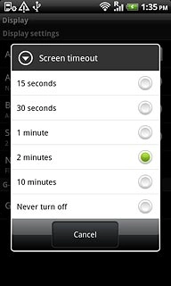 Press the required period.