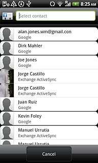 Press the required contacts.