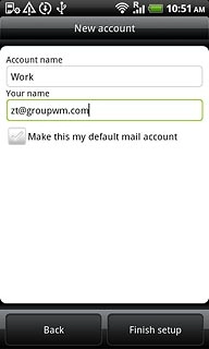 Press the field below Your name and key in the required sender name.