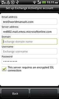 Press the field below Domain and key in the domain.