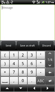 Press ABC to return to text input.