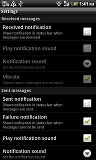Press Received notification to turn on the function.