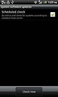 Press Check now.Follow the instructions on the display to update your phone's software.