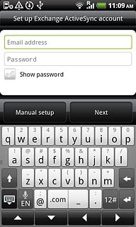 Press Email address and key in your email address.