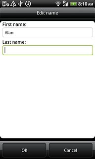 Press the field below Last name and key in the required last name.