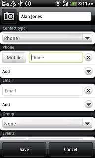 Press the drop down list below Contact type.