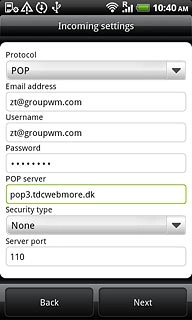 Press the drop down list below Security type.