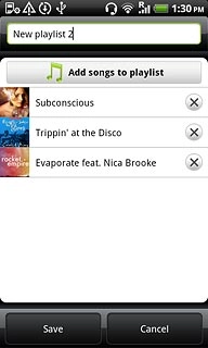 Press Save when you've ticked the required audio files.