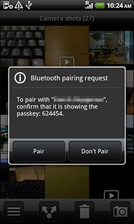 Press Pair.You also need to accept the transfer on the other device.The file is sent.