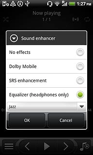 If you select Equalizer (headphones only):