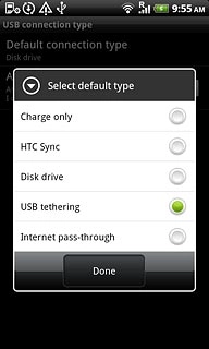 Press USB tethering.