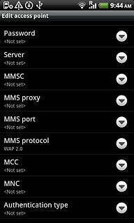 Press Authentication type.