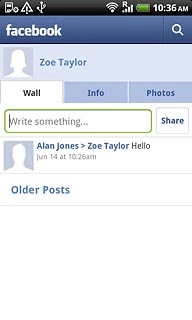 Press Write something... and key in the required text.