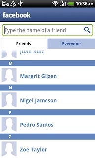 Press the required friend.